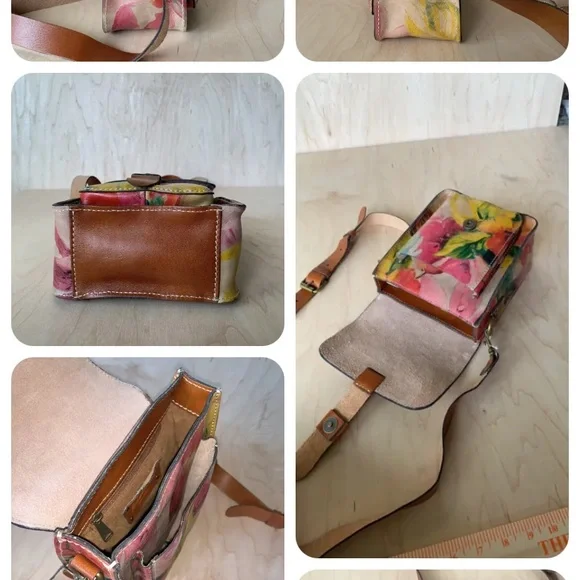 NWT Patricia Nash all leather Crossbody bag - Picture 2 of 9